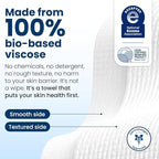 Clean Skin Club Clean Towels XL®, 100% USDA Biobased Face Towel, Disposable Face Towelette, Eczema Association Accepted, Makeup Remover Dry Wipes, Ultra Soft, 1 Pack, 50 Ct