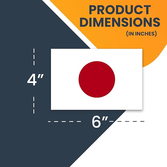 Magnet Me Up Japan Japanese Flag Car Magnet Decal, 4x6 Inches, Heavy Duty Automotive Magnet for Car, Truck SUV