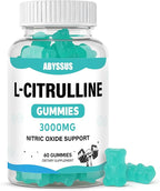 ABYSSUS L Citrulline Gummies for Men 3000mg - Nitric Oxide Supplement for Muscle & Energy, Chewable L-Citrulline Supplements for Daily Performance, 60 Count
