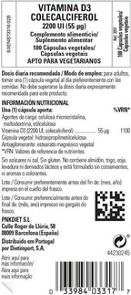 Solgar Vitamin D3 (Cholecalciferol) 55 mcg (2200 IU), 100 Vegetable Capsules - Helps Maintain Healthy Bones & Teeth - Immune System Support - Non-GMO, Gluten Free, Dairy Free, Kosher - 100 Servings