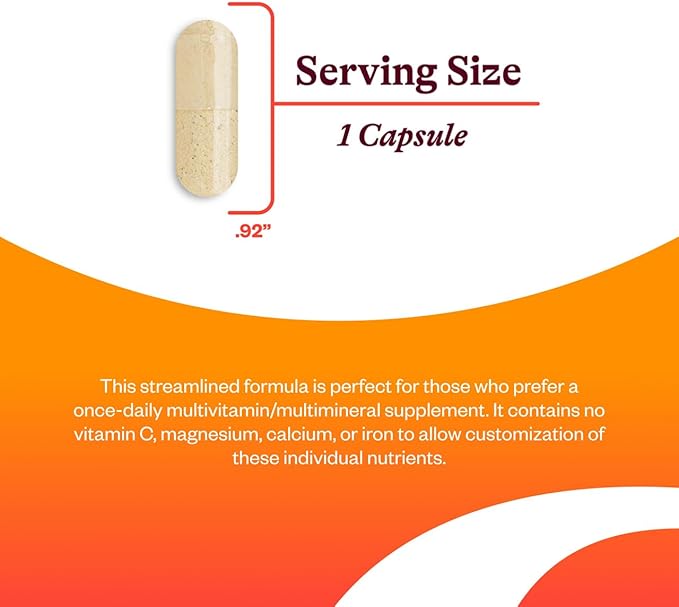 Seeking Health Multivitamin One - Supplement with Zinc, Vitamin B12, & Vitamin A - Magnesium-Free Formula - Multivitamin Supports Methylation & Healthy Aging - 45 Capsules