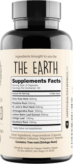 Joy-Filled Mood Support Supplement - 7 Herb Complex + St. Johns Wort (180 Ct) | Rhodiola Rosea, Eleuthero, Ashwagandha | Stress Relief – Helps Calm The Mind & Body | 100% Plant-Based Happy Pills