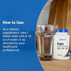 Nutricost Iron (As Ferrous Sulfate) 65mg, 240 Tablets - Non-GMO, Gluten Free (Pack of 2)