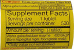 Bean-Zyme Gas Relief for Adults Extra Strength (500 ct) is 400 GAUL per Tablet Alpha Galactosidase, Vegan, Cost Less, Digestive Enzyme Dietary Supplement Natural Food Enzyme