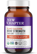 New Chapter Calcium Supplement - Bone Strength Plant-Based USDA Organic Calcium with Magnesium, Vitamin D3+K2, for Bone Health & Joint Mobility, Heart Support, 905 mg dose - 60 Slim Tablets