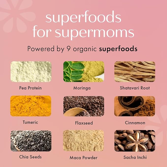 Boobie Body Superfood Protein Pregnancy and Postpartum Meal Replacement Shake, Coffee Caramel Flavor | 19g Protein | Safe for Lactation & Motherhood | Organic, Vegan, Zero Sugar, 1 Tub (20 Servings)