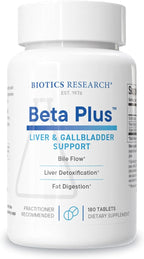 Biotics Research Beta-Plus™ Nutritional Ox Bile Salts Digestive Enzymes Supplement For Bile Production For No Gallbladder-Supports Overall Liver Function, Aids Fat Digestion, Supplies Betaine 180 Tabs