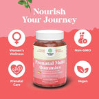 Natures Craft Vegan Prenatal Gummies for Women - Gummy Prenatal Vitamins for Women with Iron Folic Acid and Superfruit Blend - Chewable Vitamins Gummy Formula (Pineapple & Mango Flavor) - 60 Count