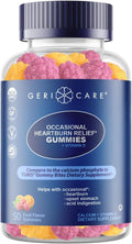 GeriCare Antacid with Vitamin D Gummies, Compare to TUMS Gummy Bites, Fruit Flavor, 50 Count, Non-GMO, Gluten-Free, Vegan, Naturally Sourced for Heartburn, Upset Stomach & Acid Indigestion (1 Pack)