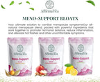 Meno-Support BloatX Organic Menopause Relief: Balances & Supports Hot Flashes, Hormones, Moods Swings, Night Sweats, & Bloating with Black Cohosh, Red Clover & Dong Quai. Natural Fresh Lemon Flavor.