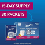 Juven Therapeutic Nutrition Drink Powder Including Collagen Peptides, Amino Acids, and HMB For Wound Healing Support, Fruit Punch, 30 Packets
