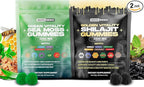 Holistic Hercules Sea Moss & Pure Himalayan Shilajit Gummies Gold | 100% Natural Organic Vegan | No Added Sugar | Ashwagandha Tongkat Ali Ginseng Spirulina Moringa Manuka Honey | 60 Gummies 2 Pack