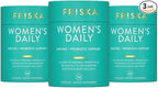 Friska Women’s Daily Gut Support - Pre/Post Meal, Digestive Enzymes, Probiotic DE111 for Bloating & Digestive Balance, Vitamin D, Cranberry & Biotin for Hair, Nail & Urinary Health, 90 Capsules