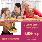 Gainer Gummies for Women Men Elderly and Kids | Clinically Studied Ingredients | 10 in 1 with L-Lysine Gentian Root Vitamin B | Non-GMO Sugar Free Vegan | 60 Count