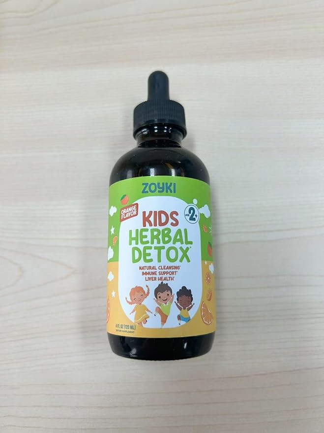 Herbal Detox for Kids - Natural Cleansing Liver Health & Immune Support Liquid Supplement - Vegan Gluten-Free Sugar-Free - 4 fl oz 120 mL