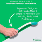 Essential Medical Supply Ergonomic Personal Hygiene Comfort Wipe Tool for Toilet Paper and Wet Wipes - 15in Long Reach Comfort Toilet Aid for Disabled and Elderly, Butt Wiper for Handicap Individuals
