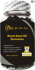Eilin YHT Sativa Black Seed Oil Gummies 1000MG Immune System Joints Digestion Hair Skin Support Supplement 60 Counts