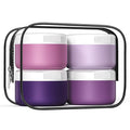 Kuangre Travel Containers for Toiletries, Silicone Cream Jars BPA-Free, Leak-proof 2oz Travel Size Containers, Portable Size Silicone Jars with Lid for Cosmetic Face Hand Body Cream (4 Pack)