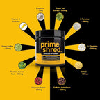 PrimeShred: Fat Burner for Men, Natural Appetite Suppressant, Thermogenic Workout Metabolism Booster & Energy Supplement, Weight Management w/Green Tea, Caffeine L-Carnitine, Vegan & Soy-Free, 90 Caps