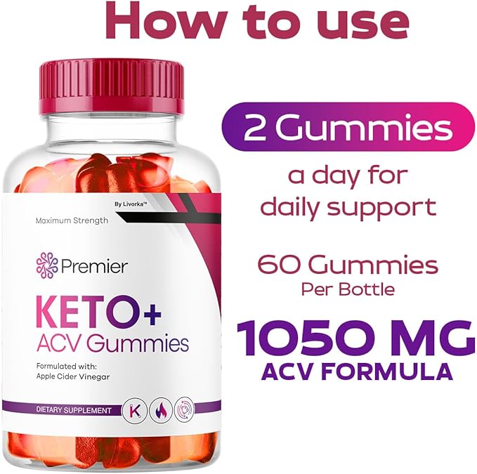 (2 Pack) Premier Keto Plus ACV Gummies for Weight Loss, Premier Keto ACV Gummies, Premier Keto Gummies, Premier Keto+ Gummy Extreme, 2 Months