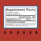 Doctor's Recipes CoQ10 200mg Per Serving, High Absorption Coenzyme Q10 Supplement with Olive Oil, Heart & Vascular Health, Energy Production & Antioxidant Support, 4 Month Supply, 240 Softgels