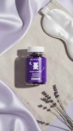 BEARVANA Sleep Gummies with Melatonin | Grape Flavored Vegan Sleep Supplement with Lemon Balm, Chamomile & Valerian Root | Night time Relaxation & Rest Support | 60 Gummies