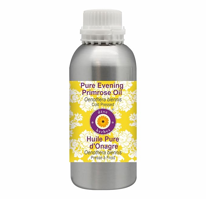Deve Herbes Pure Evening Primrose Oil (Oenothera biennis) Cold Pressed 300ml (10 oz)