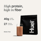 Huel Black Edition | Chocolate Peanut Butter 40g Vegan Protein Powder | Nutritionally Complete Meal Replacement | 27 Vitamins and Minerals, Gluten Free | 17 Servings