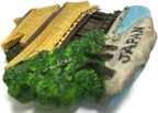 WitnyStore Tiny 2¾" Kinkaku-ji Temple of Golden Pavilion Kyoto Japan - Miniature Hand Made Resin 3D Asia Landmark Tourist Attractions Decorative Refrigerator Fridge Magnets Collectible Souvenirs Gifts