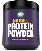 1lb No Bull Unflavored Whey Protein Powder, Pure, Instantized Whey Supplement,High Protein, Low Carb, No Fillers, No Additives, Flavorless