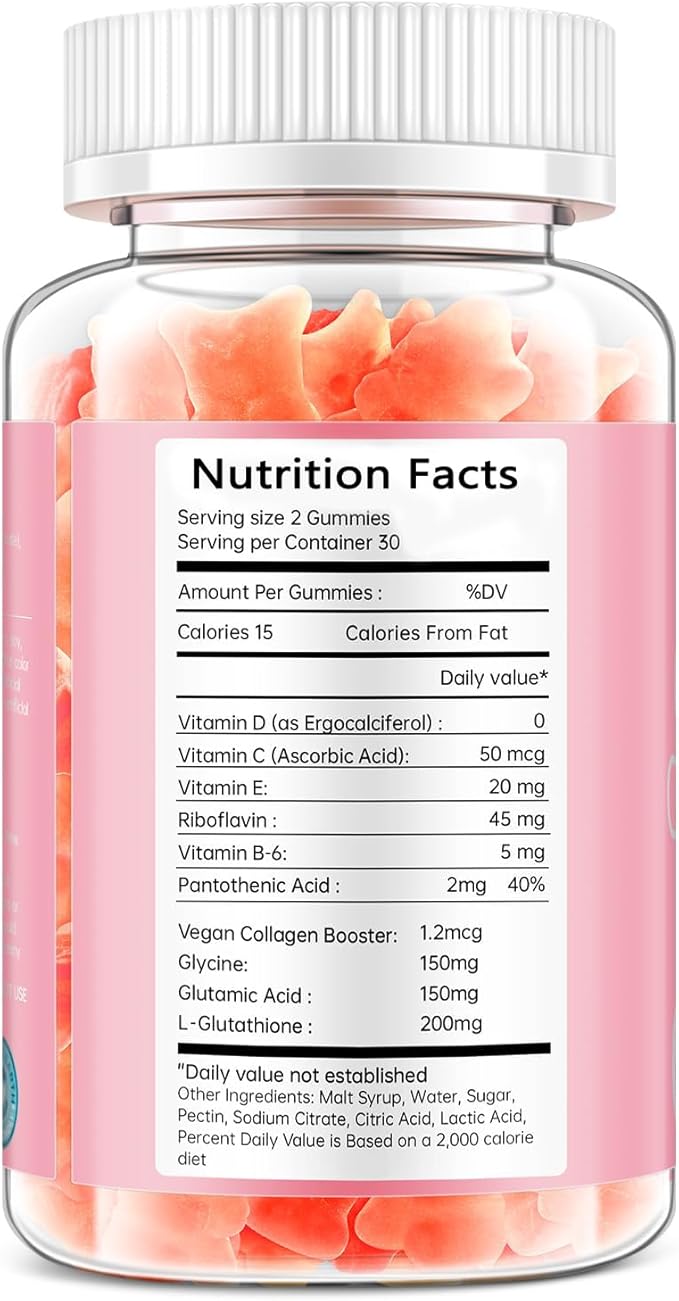 Glutathione Collagen Glow Gummies for Women, Glutathione Collagen Glow Gummies for Dark Spot, 60/120Pcs Korean Organic Glow Beauty Collagen for Skin Care (3)