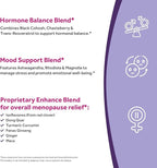Doctor's Recipes Menopause Supplements for Women, Probiotics 150 Billion CFU, Black Cohosh for Menopause Hot Flashes, Ashwagandha, Dong Quai, Supports Mood, Energy, Hormone Balance, 60 Capsules