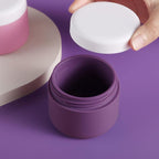 Kuangre Travel Containers for Toiletries, Silicone Cream Jars BPA-Free, Leak-proof 3oz Travel Size Containers, Portable Size Silicone Jars with Lid for Cosmetic Face Hand Body Cream (4 Pack)