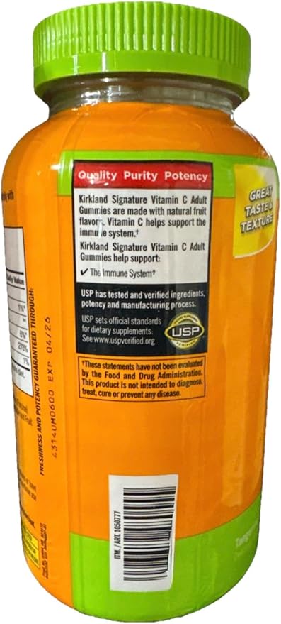 Kirkland Signature Vitamin C Adult Gummies 250 mg, 180 Count