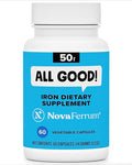 NovaFerrum All Good | Iron Capsule Supplements for Adults | Anemia | 50mg of Iron | 60 Servings | Sugar Free