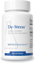 BIOTICS RESEARCH De-Stress Patented Nutrient Designed to Support Calmness, Healthy Sleep Habits, All-Natural Supports Mental Wellness & Calm. 30 Capsules