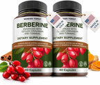 WONDER FAMILY Berberine 500 mg GLP-1 Weight Loss Supplement – Berberine HCl with Ceylon Cinnamon, Probiotics, Vitamin D3 & K2 – Glucose Metabolism & Appetite Support – 2 Pack - 120 Capsules
