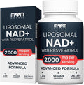 MOM NUTRIX Liposomal NAD Supplement with Resveratrol - High Purity NAD Plus 2000 mg, 120 Capsules, Made in the USA - NMN Alternative