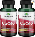 Swanson CoQ10 - Helps Promote Heart Health, Energy Support, & Aids Overall Cardiovascular System Health - Helps Maintain Coenzyme Q10 Supplement - (100 Capsules, 120mg Each) (2 Pack)