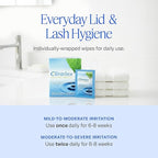 Towelettes - Natural Face, Eyelash & Eyelid Cleanser - Wipes for Demodex, Blepharitis, Mgd and Red Irritated Eye Lid - Tea Tree Oil Extract.