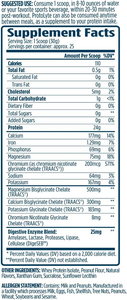 VMI Sports | ProtoLyte Whey Isolate Protein Powder | Low Calorie Whey for Weight Loss and Muscle Gain | Digestive Enzymes | Non-GMO (1.6 lb, Vanilla Peanut Butter)