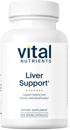 Vital Nutrients Liver Support Milk Thistle and Curcumin - Vegan Supplement - Herbal Combination to Support Healthy Liver Function* - Gluten, Dairy and Soy Free - 60 Capsules