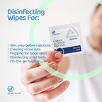Dynarex DynaSafety Sterile Alcohol Prep Pads - Medium - 70% Isopropyl Alcohol, Individually Wrapped, Soft Cleaning Wipes - Box of 10