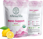 Meno-Support BloatX Organic Menopause Relief: Balances & Supports Hot Flashes, Hormones, Moods Swings, Night Sweats, & Bloating with Black Cohosh, Red Clover & Dong Quai. Natural Fresh Lemon Flavor.