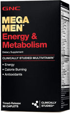 GNC Mega Men Energy & Metabolism Multivitamin | Increased Calorie Burning | 90 Count