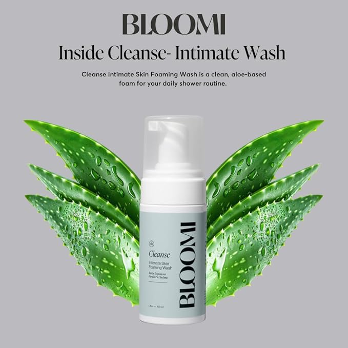 Bloomi Cleanse Intimate Skin Foaming Wash for Women - Hydrating Aloe Vera Cleansing for Intimate Areas Gentle Soothing Feminine Hygiene Shower Moisturizing Natural Foaming Soap Wash 3.4oz (2)
