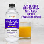 Hyalogic Hyaluronic Acid Liquid Supplement - 100mg High Molecular Weight Hyaluronic Acid for Joints, MSM Advanced Joint Support, Vegan Oral Hydration Formula, 12 oz