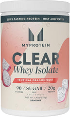 Myprotein Clear Whey Isolate Protein Powder, 35 Servings (1.9lbs) Tropical Dragonfruit, 20g Protein per Serving, Naturally Flavored Drink Mix, Daily Protein Intake for Superior Performance