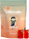 Talltitude Growth Gummies - Natural Height Support & Bone Strength Supplement for Kids & Teens with Vitamin D, Calcium, Ashwagandha, L-Arginine - 60 Gummies