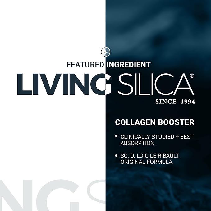 Living Silica ORGONO Collagen Booster | Vegan Mineral-Based Silica Supplement | Supports Healthy Collagen & Elastin Production for Joint & Bone Support, Glowing Skin, Strong Hair & Nails | 16.9 Fl Oz